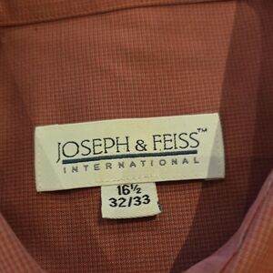 Joseph & Feiss Men's Brick Red Dress Shirt